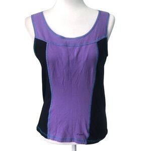 Curves Sleeveless Purple Black Tank Top Size Medium